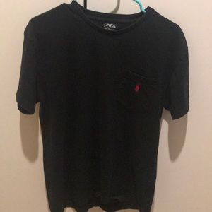 Two Polo RL front pocket black t-shirts!